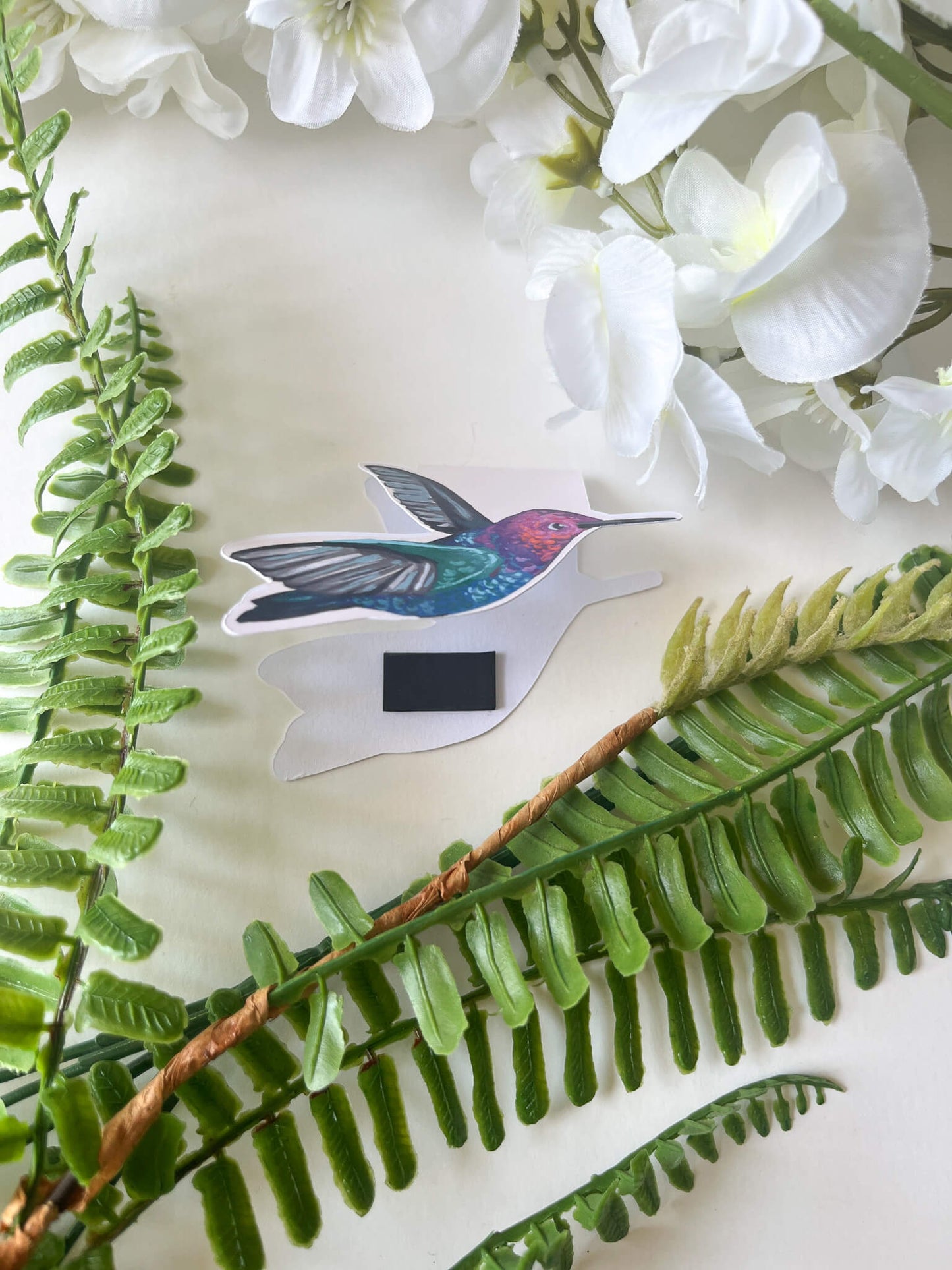 Hummingbird Butterfly Magnetic Bookmark