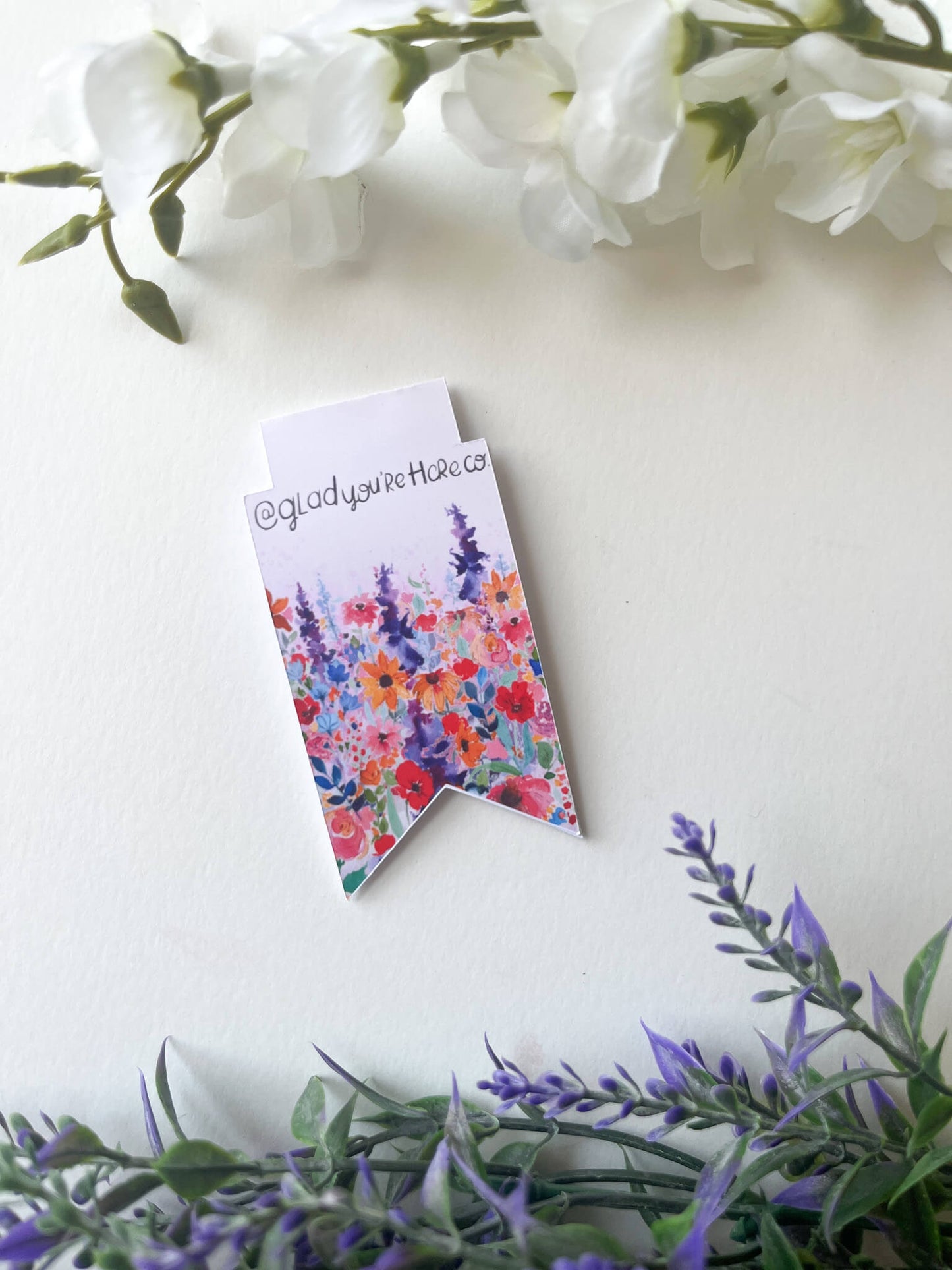 Watercolor Wildflower Magnetic Bookmark