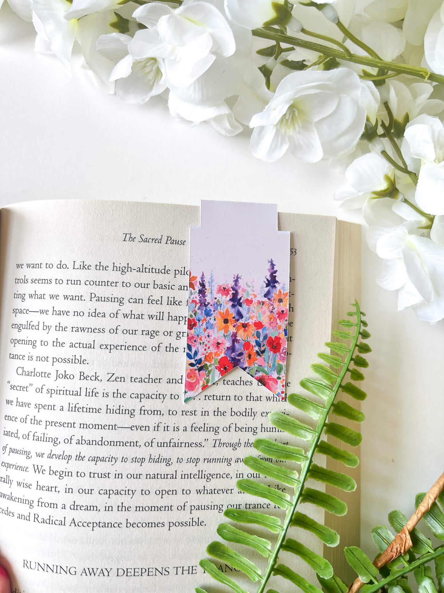 Watercolor Wildflower Magnetic Bookmark