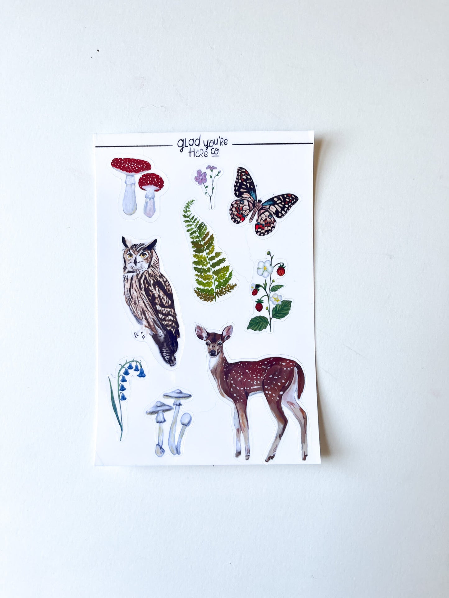 Woodland Flutters Sticker Pack Set of Two