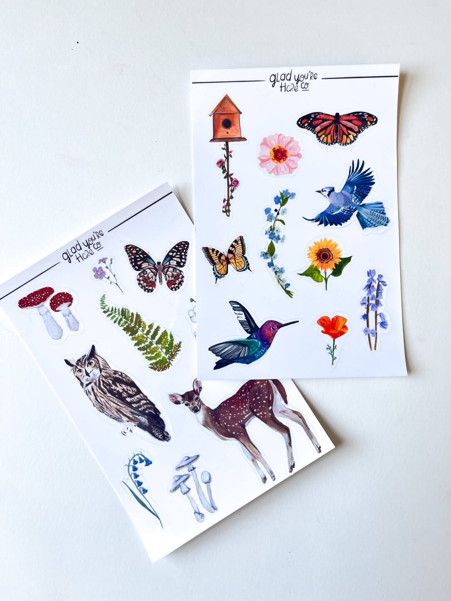 Woodland Flutters Sticker Pack Set of Two