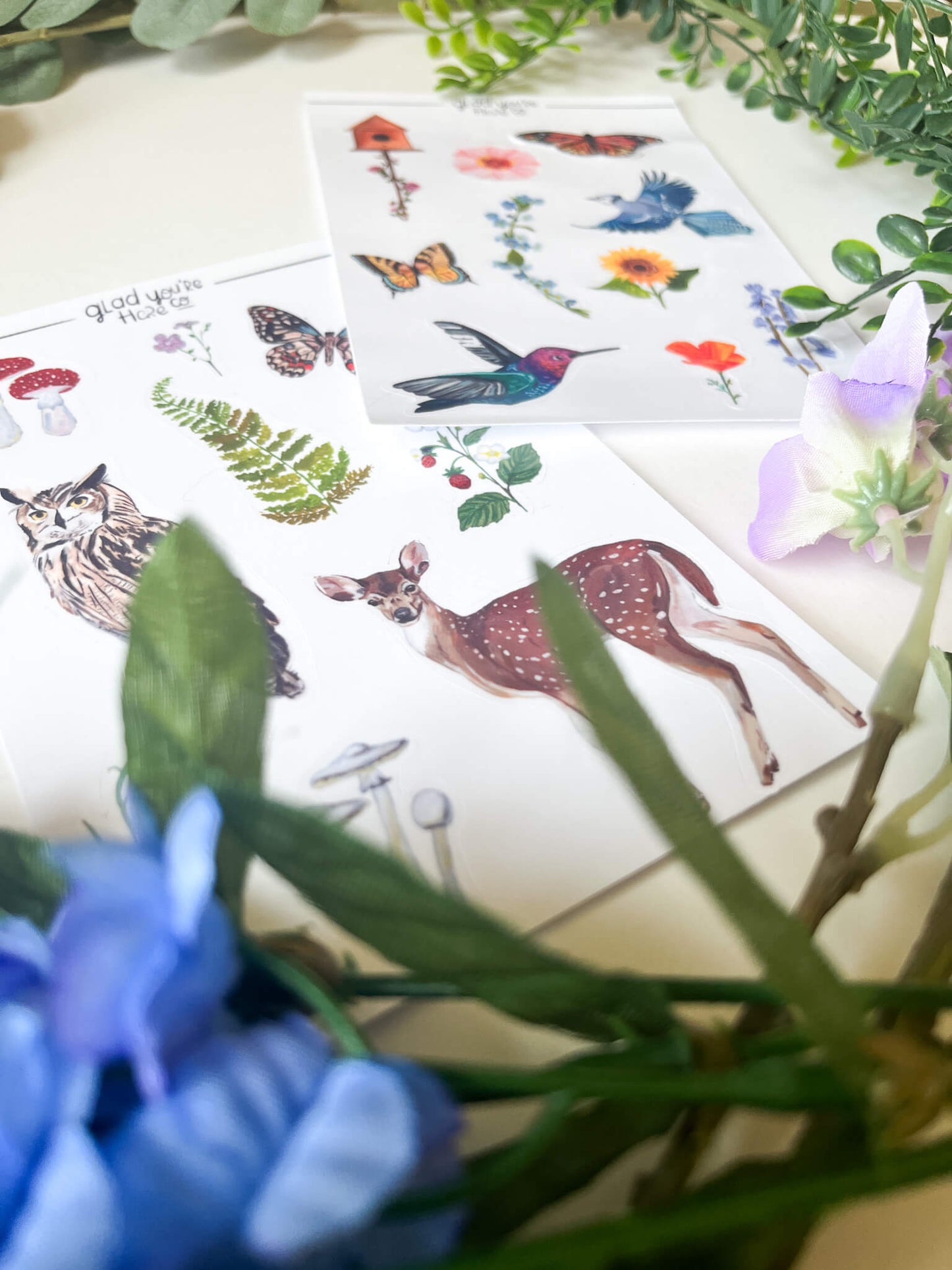 Woodland Flutters Sticker Pack Set of Two