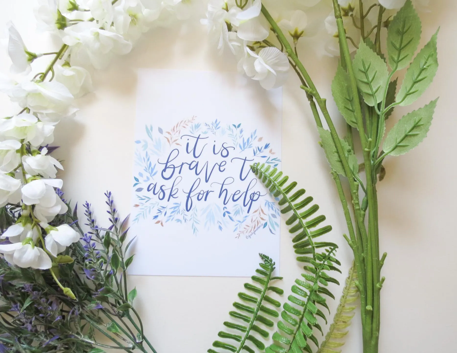 It Is Brave to Ask for Help Mental Health Wall Art
