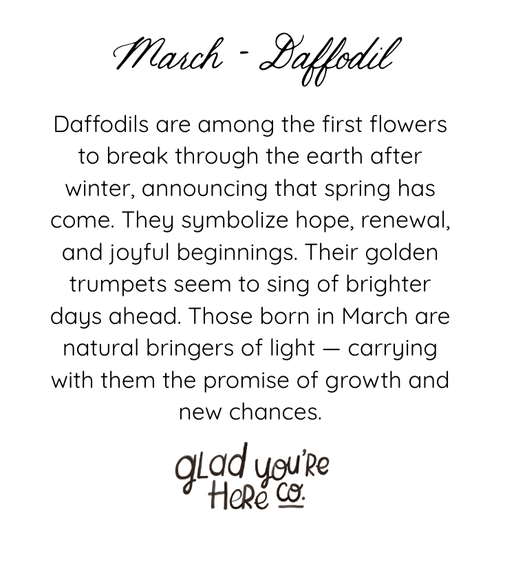 Original March Birth Month Flower - Daffodil Flower Painting – Vintage Botanical Art for Spring, Joy & New Beginnings