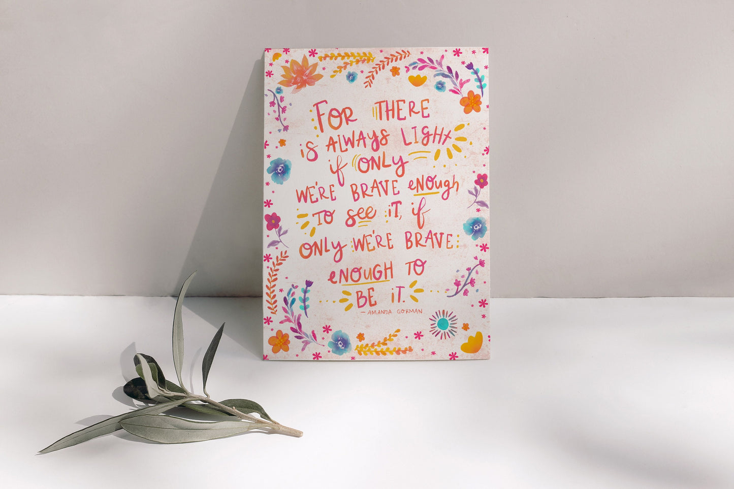 Amanda Gorman Quote Wall Art