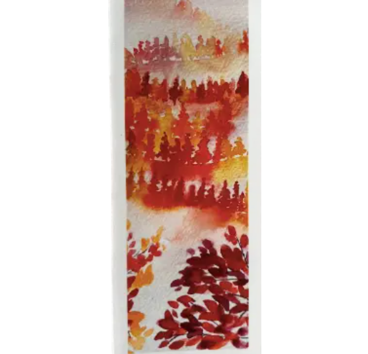 Autumn / Fall Leaves Landscape Watercolor Bookmarks 4-Pack