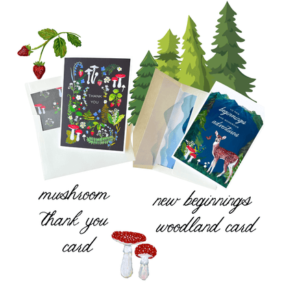 Forest Desk Set – Nature-Inspired Stationery + Washi Tape Bundle