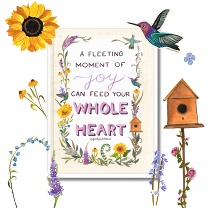 Poppy & Hummingbird Notebook Duo – Softcover, 2‑Pack, 100‑Page Lined Journals with Floral & Bird Artwork