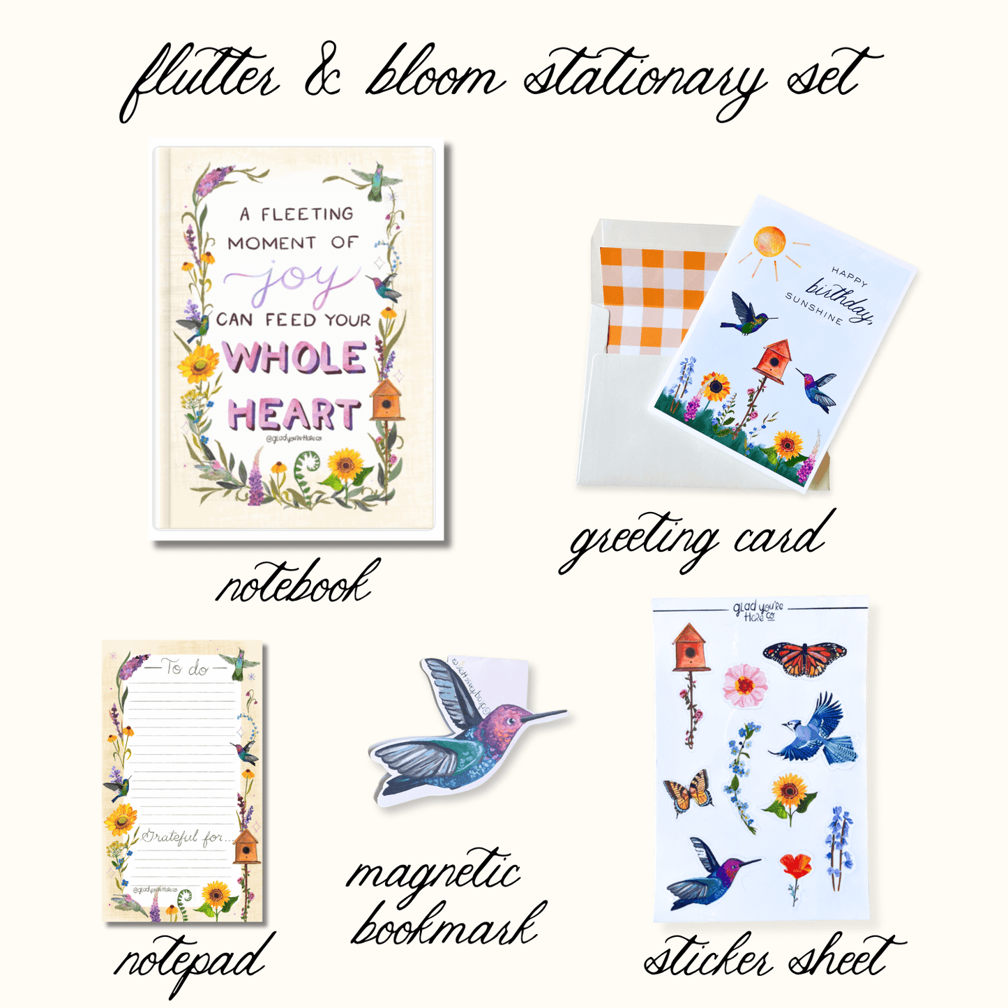 Flutter & Bloom Stationery Set