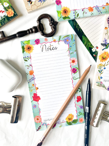 Floral Wildflower Notepad