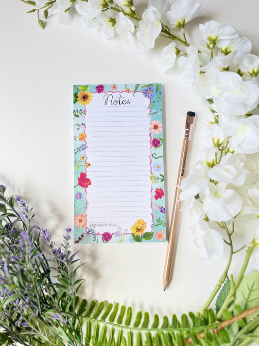 Floral Wildflower Notepad
