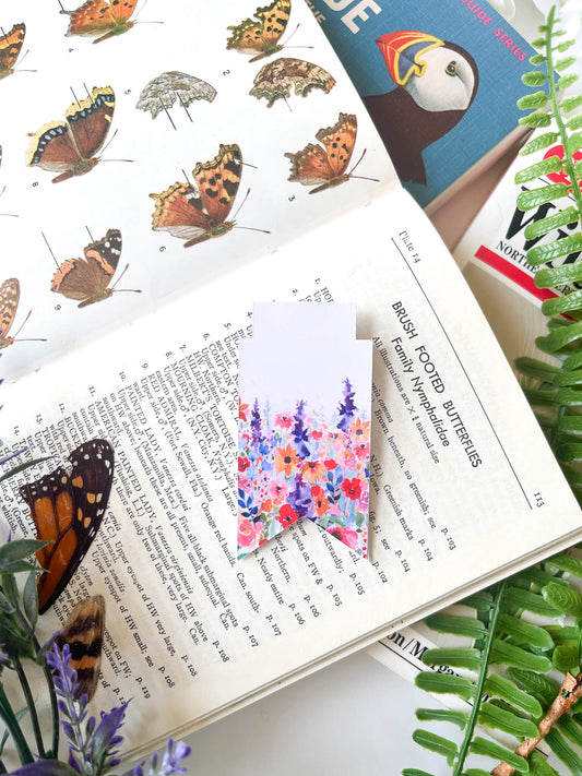Watercolor Wildflower Magnetic Bookmark