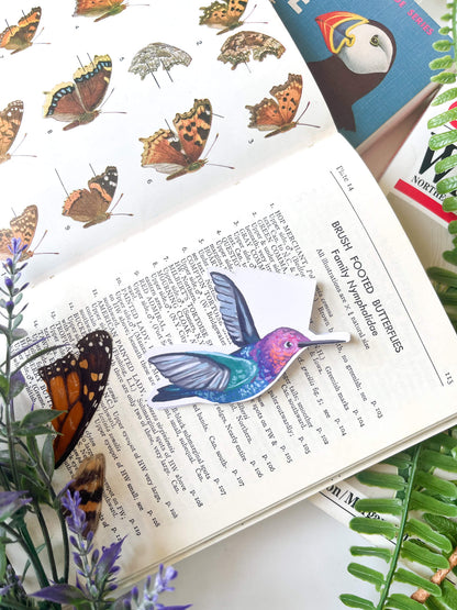 Hummingbird Butterfly Magnetic Bookmark