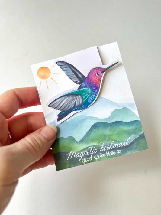 Hummingbird Butterfly Magnetic Bookmark