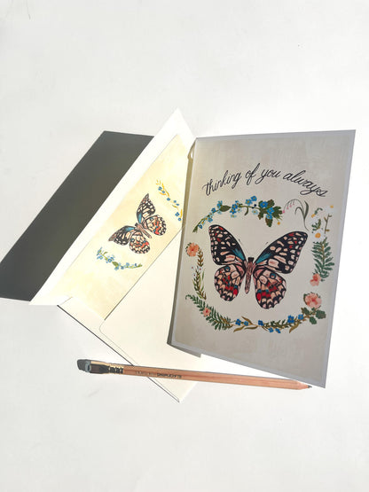 Nature-Themed Greeting Card Set – 4-Pack Illustrated Cards with Matching Envelopes | Birthday, Thank You, Encouragement & Everyday