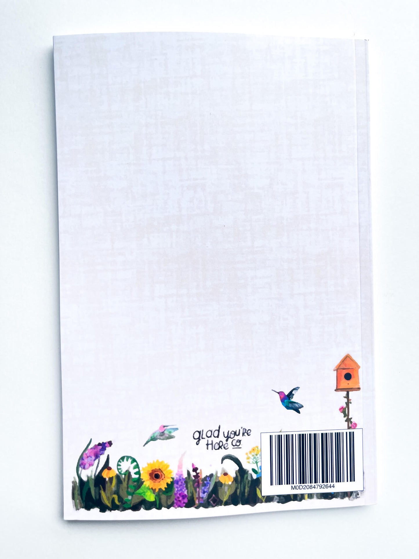 Hummingbird Joy Quote Notebook – Wildflowers & Hummingbirds on Butter Yellow – Lined Pages with Illustrated Corners