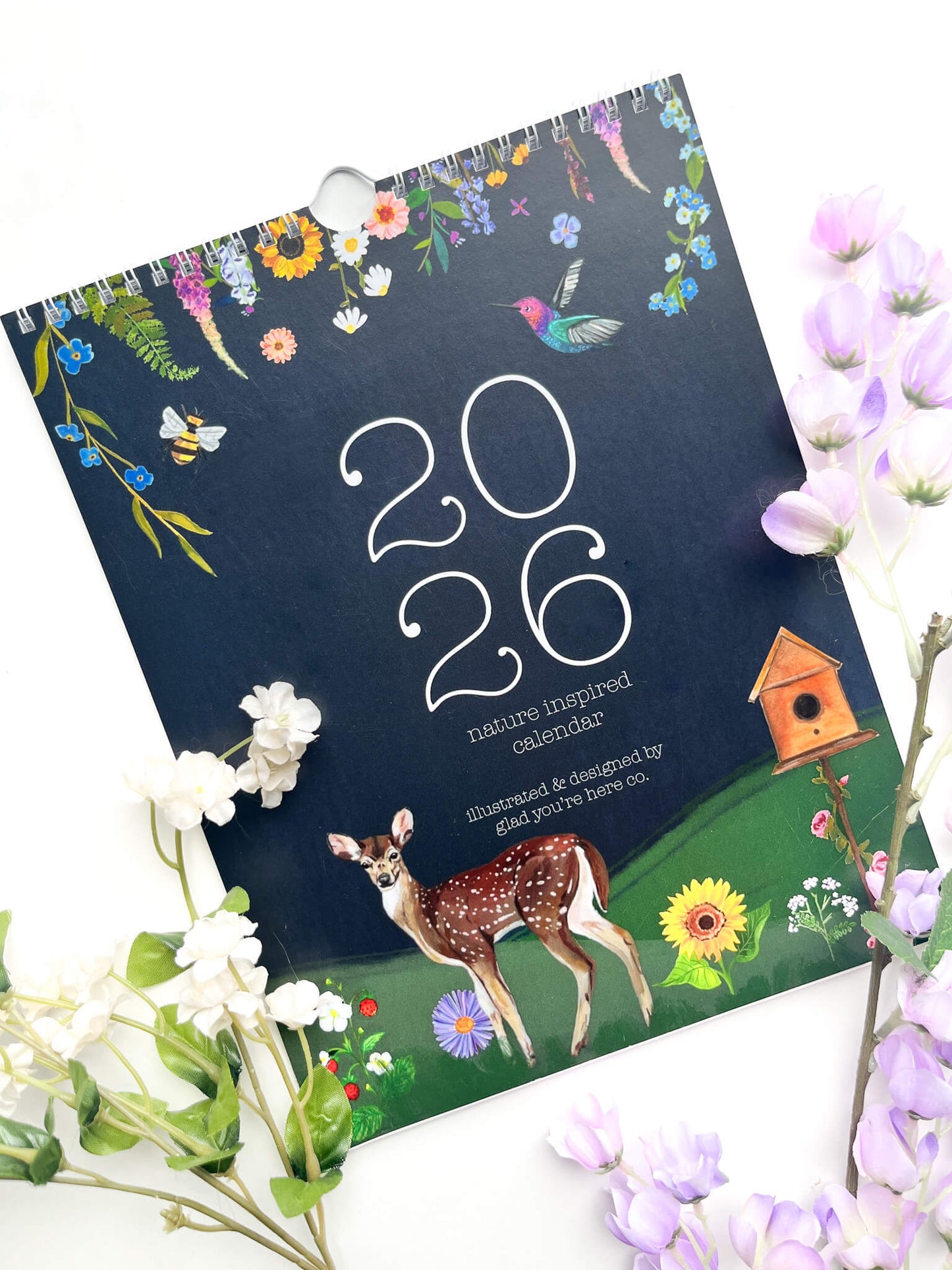 2026 Nature-Inspired Wall Calendar – Botanical & Floral Artwork | 12-Month Hanging Calendar with Hand-Painted Illustrations (Pre-Order Ships Sept. 15)
