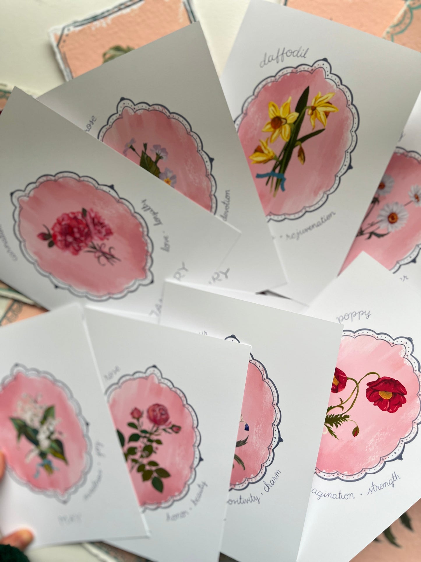 12 Birth Flower Greeting Card Set – Monthly Floral Cards with Meanings | Botanical Birthday Card Pack | Blank Inside Premium Archival Paper