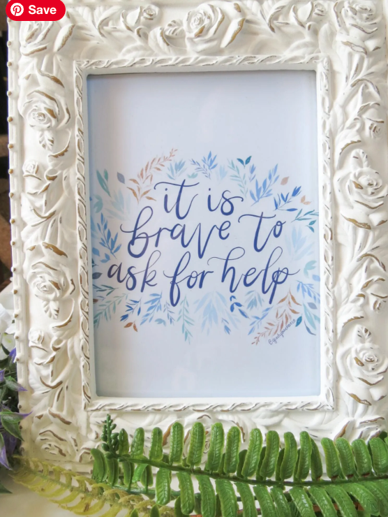 It Is Brave to Ask for Help Mental Health Wall Art