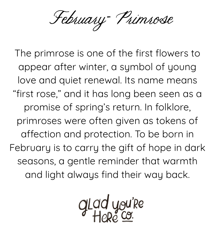 Original February Birth Month Flower Art - Primrose Vintage Flower Painting on Handmade Paper – Hand-Painted Botanical Gift