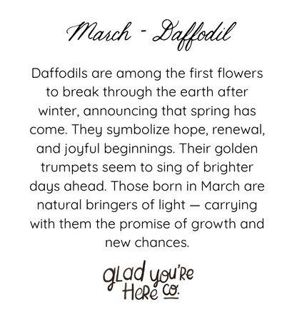 Original March Birth Month Flower - Daffodil Flower Painting – Vintage Botanical Art for Spring, Joy & New Beginnings