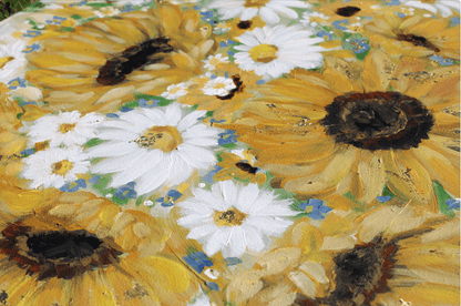 Sunflower and Daisies Abstract Original Painting Acrylic