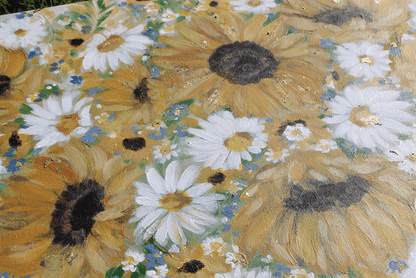 Sunflower and Daisies Abstract Original Painting Acrylic