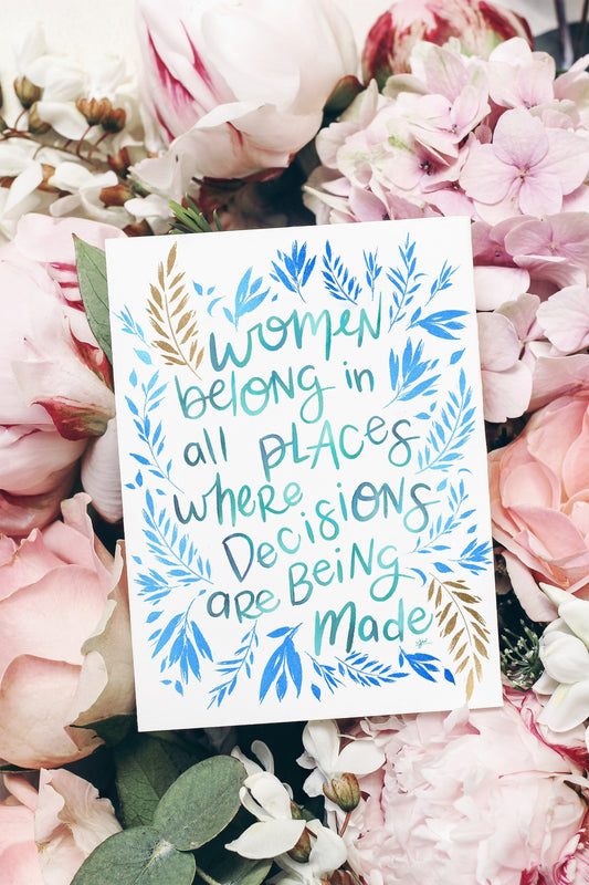 Women Belong In All Places Card/Postcard