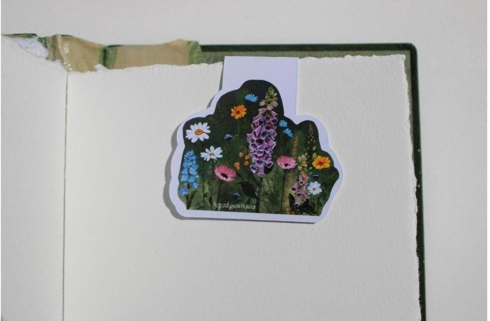 Wildflower on a white background bookmark