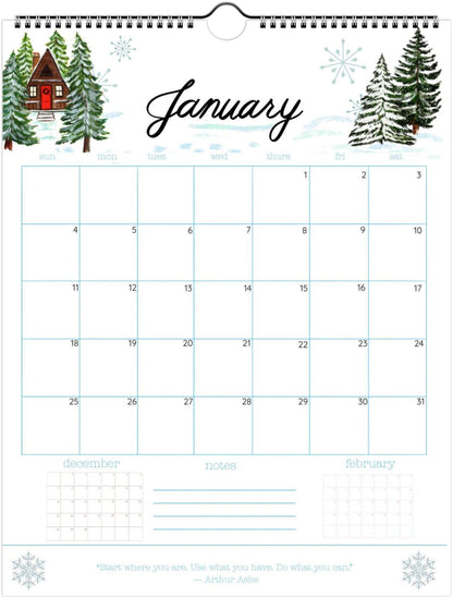 2026 Nature-Inspired Wall Calendar – Botanical & Floral Artwork | 12-Month Hanging Calendar with Hand-Painted Illustrations (Pre-Order Ships Sept. 15)