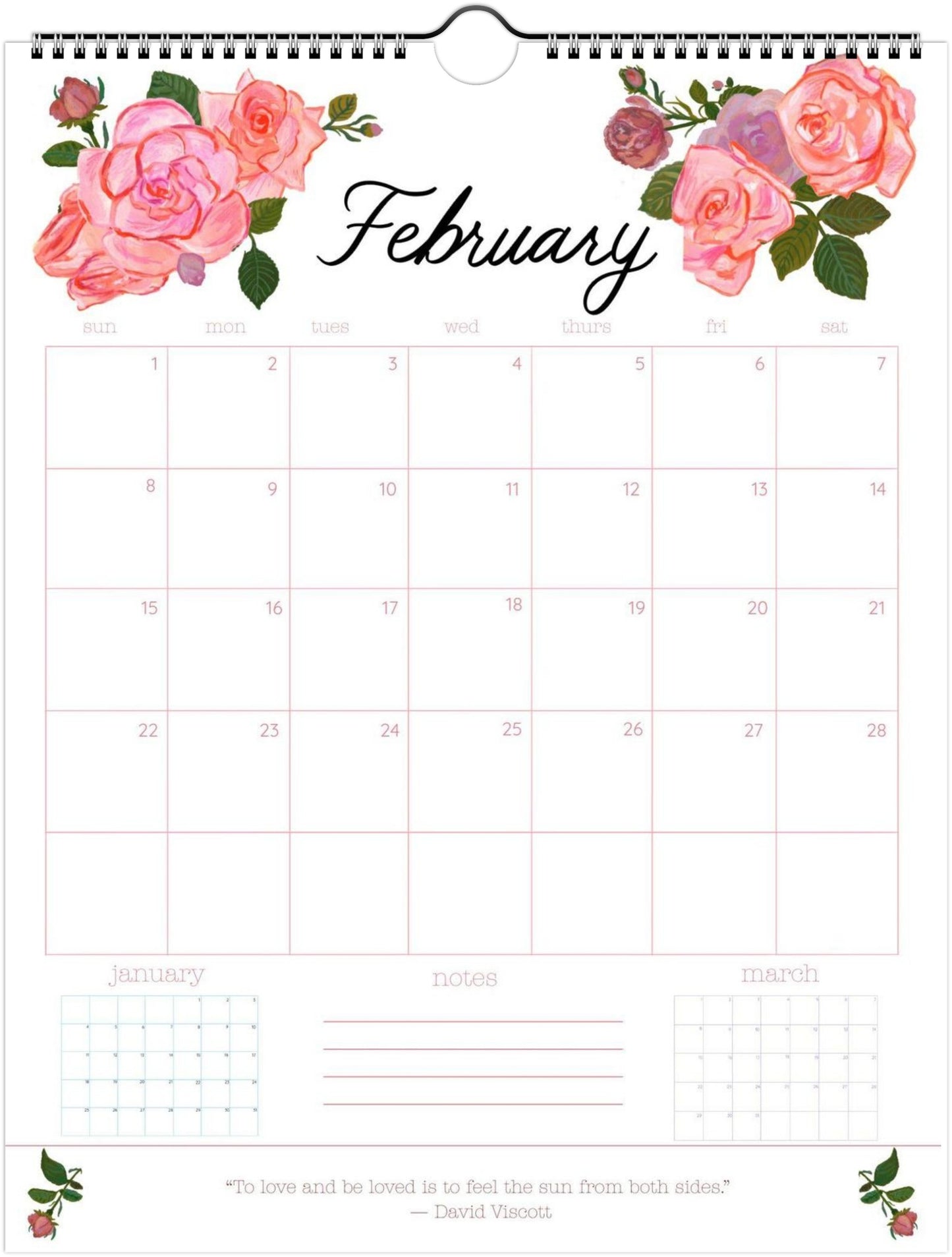 2026 Nature-Inspired Wall Calendar – Botanical & Floral Artwork | 12-Month Hanging Calendar with Hand-Painted Illustrations (Pre-Order Ships Sept. 15)